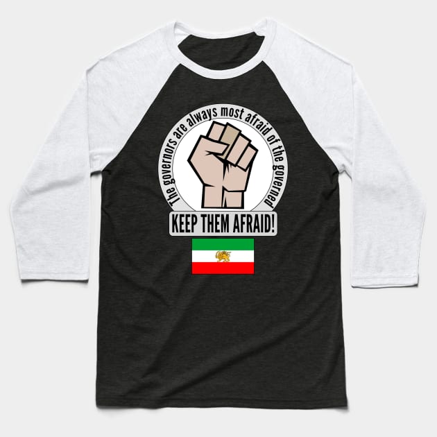 Freedom for Iran! Baseball T-Shirt by TheTipsyRedFox